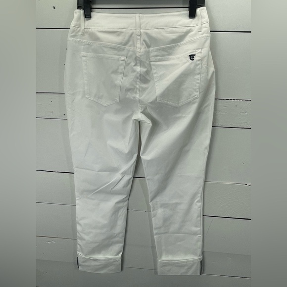 NWT Anthropologie Tretorn Cuffed Straight-Leg Golf Athletic White Pants Size 8 - Picture 4 of 13